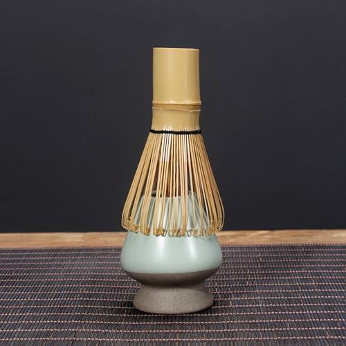 Ceramic Matcha Whisk Holder Stand for Bamboo Matcha Chasen (Light Green)