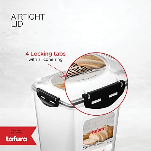 Tafura Bread Containers, 2 Pack, 5 L, Airtight BPA-Free Bread Boxes