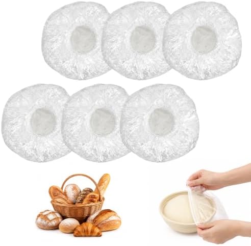 200pcs Bread Proofing Covers for Sourdough, Reusable Elastic Dough Covers for Banneton Baskets and Mixing Bowls, Bread Fermentation Covers to Keep Dough Moist During Rising, Resting and Final Proofing