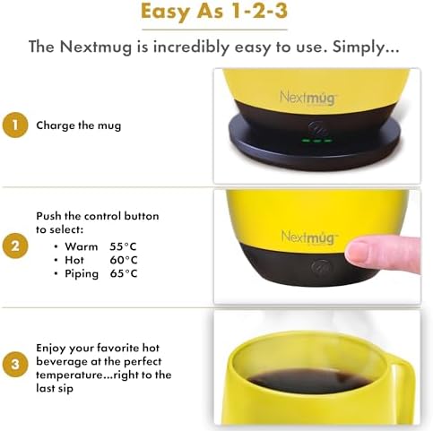 Nextmug - Temperature-Controlled, Self-Heating Coffee Mug