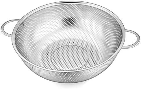 TeamFar Colander, 5qt Stainless Steel Micro-Perforated Colander Strainer