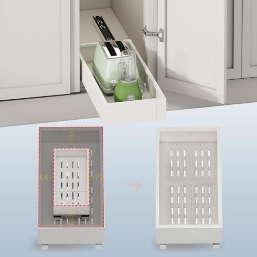 Fokyfok Pull out Cabinet Organizer,7"-11"W,17"-24"D,Expandable,Adhesive