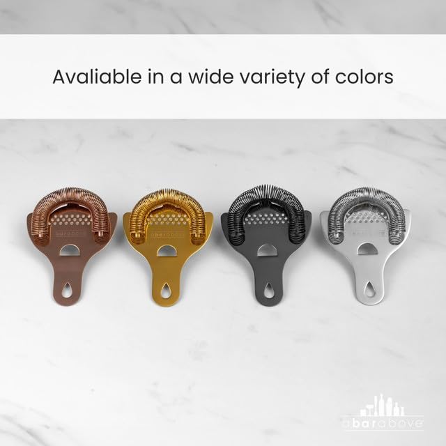 A Bar Above Hawthorne Strainer for Cocktails, Bar Strainer Cocktail, High-Density Spring, Mirrored Stainless Steel Finish, Drink Strainer, Cocktail Strainer for Boston Shakers & Mixing Glasses, 6 Pack