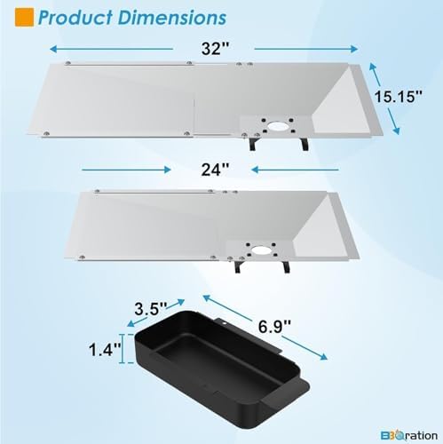 Universal Grease Tray, Catch Pan and Disposable Drip Pan for 3/4/5/6 Burner