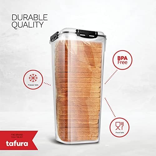 Tafura Bread Containers, 2 Pack, 5 L, Airtight BPA-Free Bread Boxes