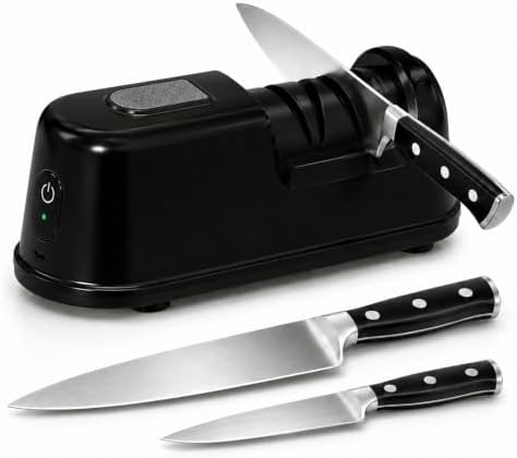 2-Stage Electric Knife Sharpener for Chef Knives, Black