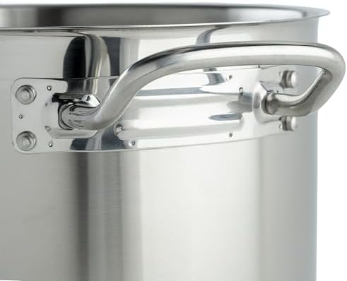 Winco Silver 8 qt Stainless Steel Stock Pot with Cover