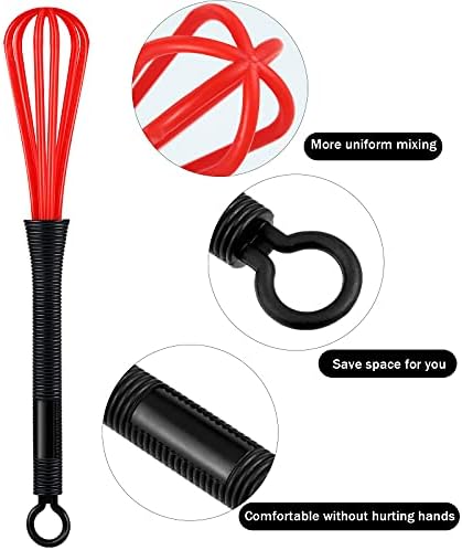 12 Pcs Hair Color Mini Whisk for Hair Dye Color Mixing Plastic Mixer Set