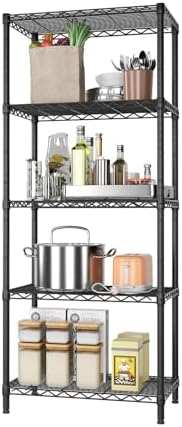 SINGAYE 5 Metal Shelves Wire Shelving Storage Shelf Adjustable Unit Pantry