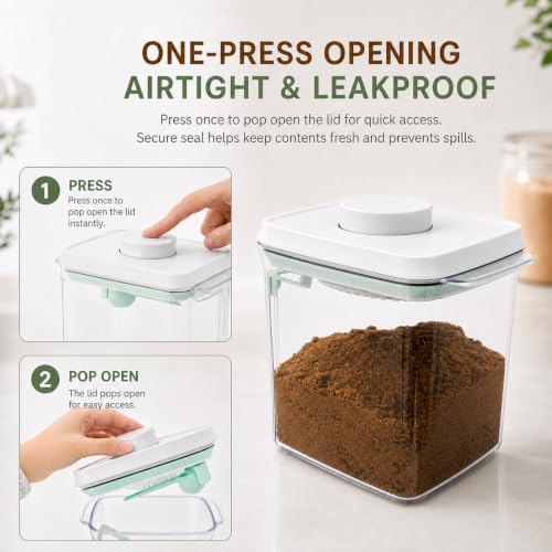 1.8 Qt Brown Sugar Container with Keeper, Scoop and Airtight Lid