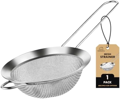 NileHome 7.8-Inch Diameter Stainless Steel Mesh Strainers,Silver