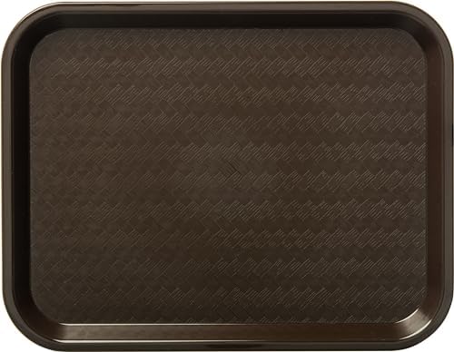 Carlisle FoodService Products CT101469 Cafe Standard Plastic Cafeteria/Fast Food Tray, NSF Certified, BPA Free, 14" Length x 10" Width, Chocolate (Pack of 24)