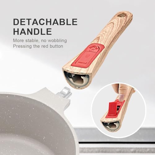 2.5 Qt Nonstick Sauce Pan with Lid, Sauce Pot with Pour Spout, White