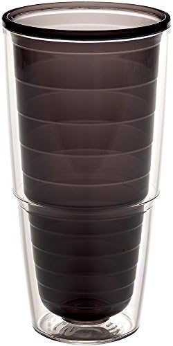 Tervis Clear & Colorful Tabletop Made in USA Double Walled Insulated Tumbler Travel Cup Keeps Drinks Cold & Hot, 24oz, Quartz