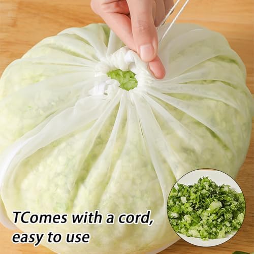 6PCS Reusable Cheese Cloth Bags for Straining - Reusable Straining Bags for Nut Milk, Soy Milk, Dumpling Fillings, and More (B-6PCS)