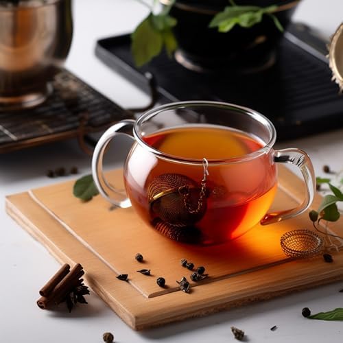 2PC Stainless Steel Mesh Tea Infuser,2.1 inch Tea Ball with Honey Bee (Pack of 2)