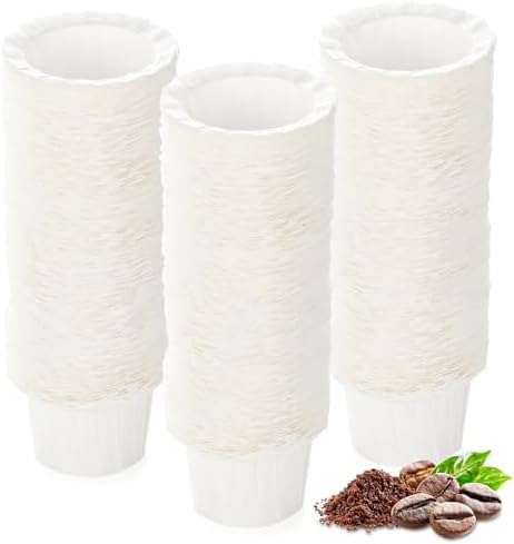 Disposable Paper Coffee Filters, Keurig K Cup Paper Filters for Keurig Single Brewer Reusable Cups, K-cup Coffee Pods, Fits All Brands Reusable K Cups (300)