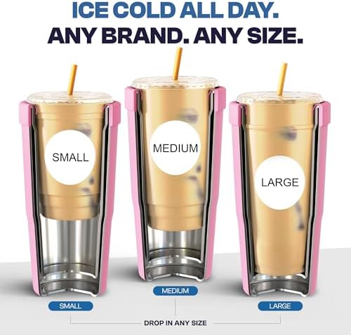Frost Buddy Togo Buddy 30 oz Stainless Steel Vacuum Insulated Tumbler To Go Coffee Cup – Iced Coffee Sleeve, Travel Mug, Thermal Cup for Hot & Cold Drinks, Dunkin Cup (Stars&Snuggles)