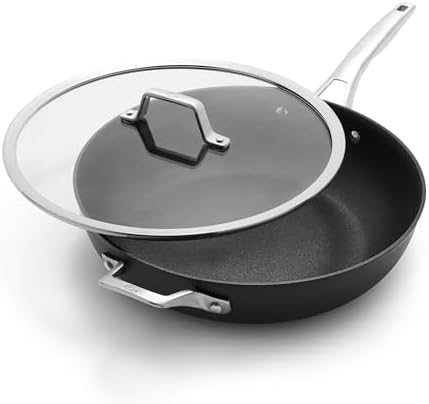Calphalon Premier Space-Saving Nonstick Cookware Set, 13-inch, Stackable, Hard-Anodized Aluminum