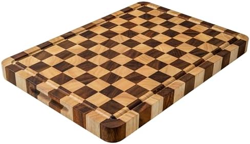Wooden Cutting Boards for Kitchen, 1.2" Checkered Cutting Board