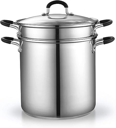 Cook N Home 12 Quart Stainless Steel Pasta Pot with Strainer Insert 3-in-1
