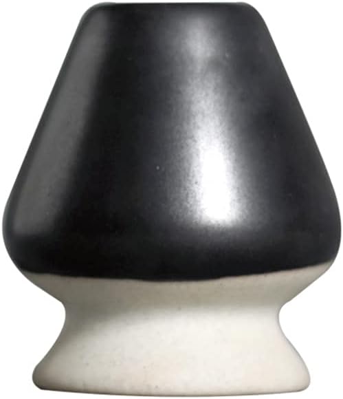 Matcha Tea Whisk Holder Ceramic Holder for Bamboo Matcha Chasen fit for Matcha Chasen Tea Set Accessories (Matt Black)