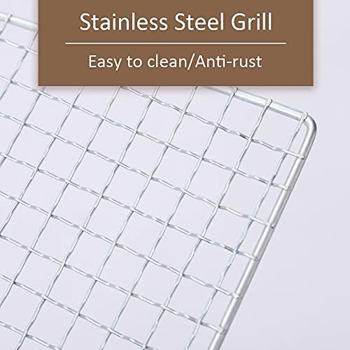 JoyRay Stainless Steel Grill Griddle, Grilling Rack Grids- 17.3” x 11.6”