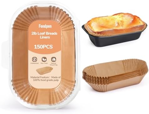 Loaf Pan Liners,2lb Loaf Pan Liners for Baking Bread 9x5, Loaf Pans Parchment Liners,150pcs Non-Stick Parchment Paper for Loaf Pans,Loaf Liners for Baking,Inner Dimensions are 7.5 x 3.5 inches