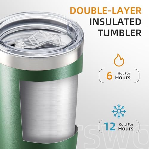 20 oz Tumbler with Lid Stainless Steel Insulated Tumblers, 1 Pack