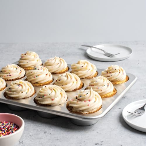 Nordic Ware Natural Aluminum Commercial Muffin Pan, 12 Cup