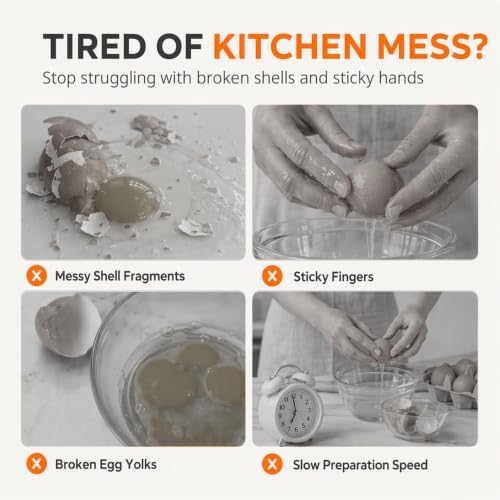 2027 New Egg Shell Opener, Egg Separator Egg Cracker Tool for Raw Eggs