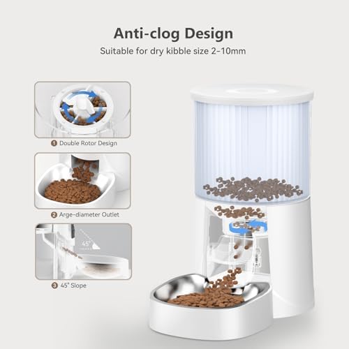 PETULTRA Automatic Cat Feeder: 4L Timed Cats Food Dispenser Programmable