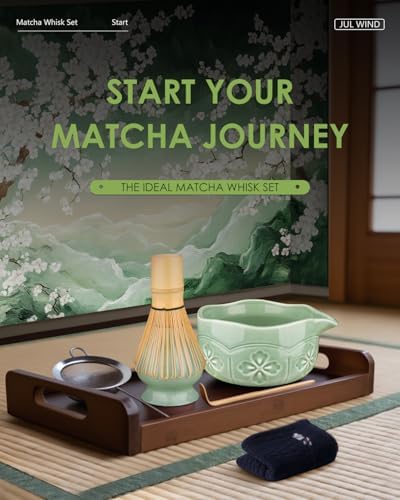 Matcha Whisk Set, Matcha Set Includes Bamboo Whisk, Ceramic Bowl