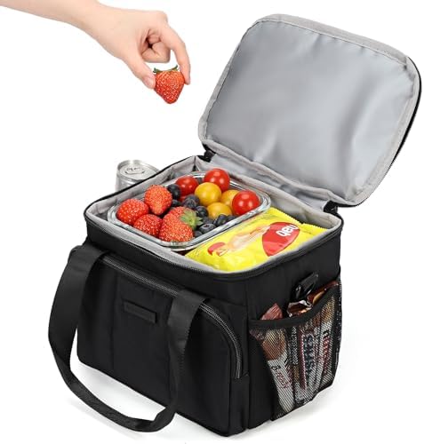 NISHEL Lunch Bag for Women, Insulated Lunch Box with Adjustable Strap