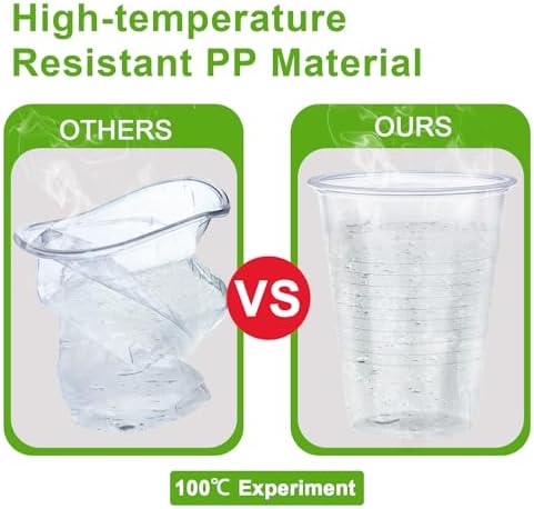 Clawsoff 500 Pack 9 oz Clear Plastic Cups Disposable Clear Water Cups