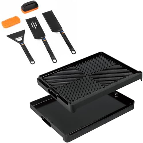 Utheer Griddle Combo Set, Ceramic Nonstick Cast Aluminum Flat Top Griddle