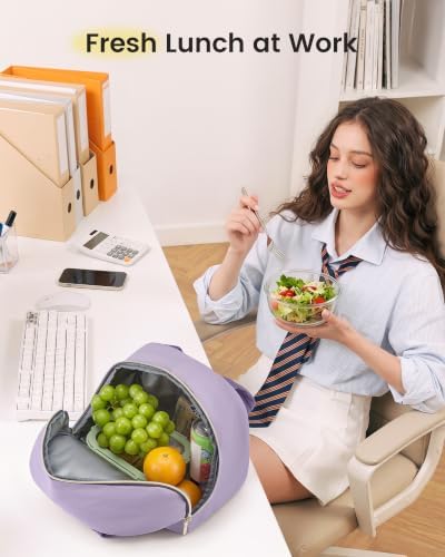 LOVEVOOK Insulated Lunch Bag for Women Men, Cute Fit and Fresh Lunch Box
