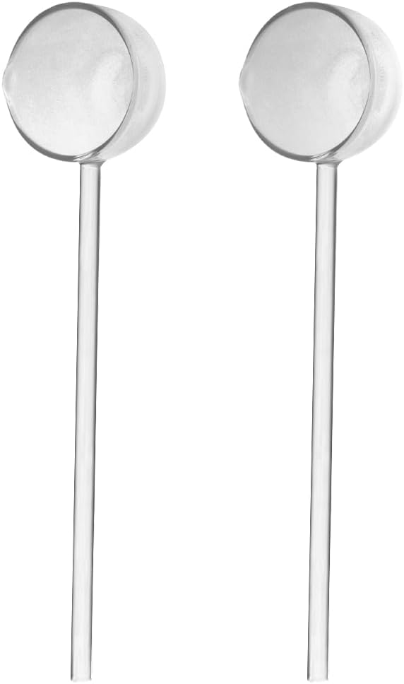 2 Pcs 9.65” Heat Glass Ladle, High Temperature Borosilicate Glass Mixing Utensil Ladle With Pourable Mouth Can Be Heated Directly With Open Flame for Home Kitchen Banquet Restaurant Soup Spoon