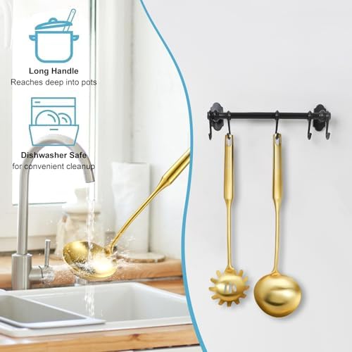Gold Soup Ladle - Stainless Steel Ladle Spoon, Perfect Gifts