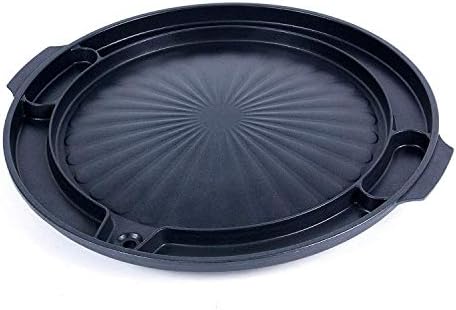 COOKKING - Master Grill Pan, Korean Traditional BBQ Grill Pan - Stovetop Nonstick Indoor/Outdoor Smokeless BBQ Cast Aluminum Grill Pan, Made in Korea
