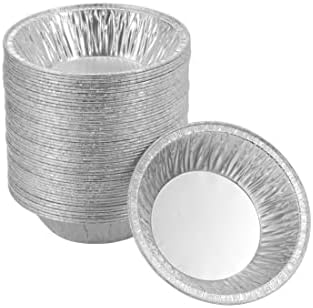 Waytiffer (50 Pack Pie Pans 5 inch,Mini Pie Tins HEAVY-DUTY Disposable Aluminum Foil Tart,pie Pans for Baking Personal Mini Pies, Easily Stack & Store, Freeze & Reheat