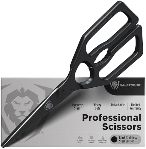 Dalstrong Japanese Stainless Steel Ambidextrous Kitchen Scissors - All Purpose - Heavy Duty - Detachable - Sharp Blade - Herbs, Pizza, Meat Cutting