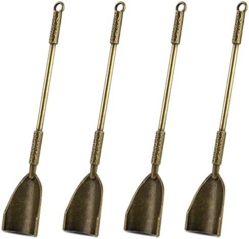 4 Pack Tiny Small Mini Spoons 4.3" Metal Medicine Shovels