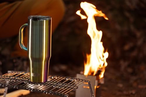 Beast 50 oz Tumbler with Handle Stainless Steel Vacuum Insulated Coffee Ice Cup Double Wall Travel Flask (Rainbow)