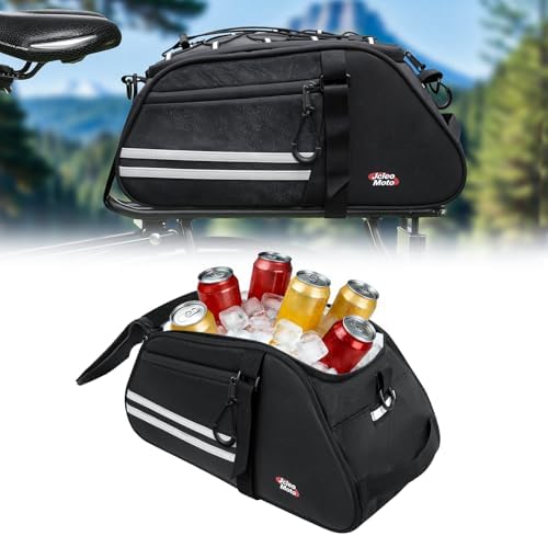 Rear Bike Rack Bag, 13L Insulated Cooler Ebike Keeps Hot & Cold