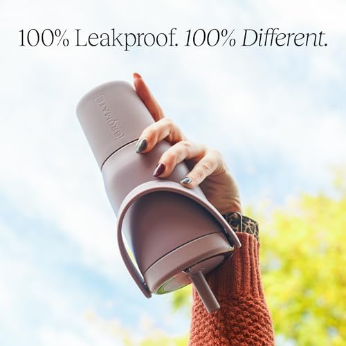 BrüMate Resa 25oz 100% Leakproof Travel Tumbler with Handle & Straw | Flexible SoftSip Straw | Silicone Sleeve for Durability | Stainless Steel | Cup Holder & Travel Friendly Water Bottle | (Mist)