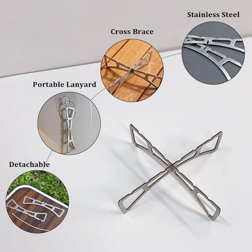 MIUPOO Cooking Rack,Stainless Steel Steam Tray,Cooling Steaming Grilling Rack Removable,for Cooking Steaming Cooling,4.85 Inches,2 Pieces.