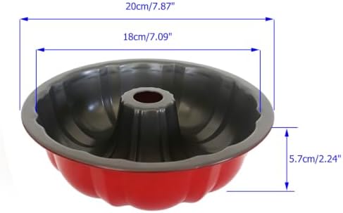 7 Inch Nonstick Fluted Tube Cake Pan, Round Tube Kugelhopf Mold