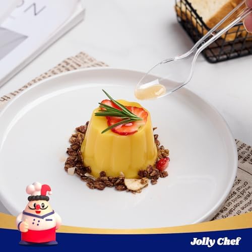 JOLLY CHEF Plastic Teaspoons 300 Count 6.54 Inch Clear Disposable Spoons