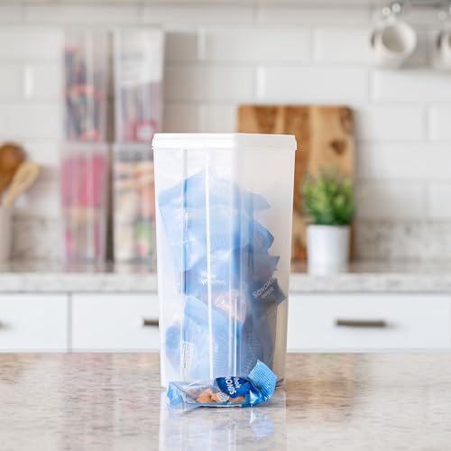 IRIS USA Flip Top Storage Containers |Made in USA| Large (4-Pack) - Clear